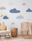 Sticker mural nuages ​​roses