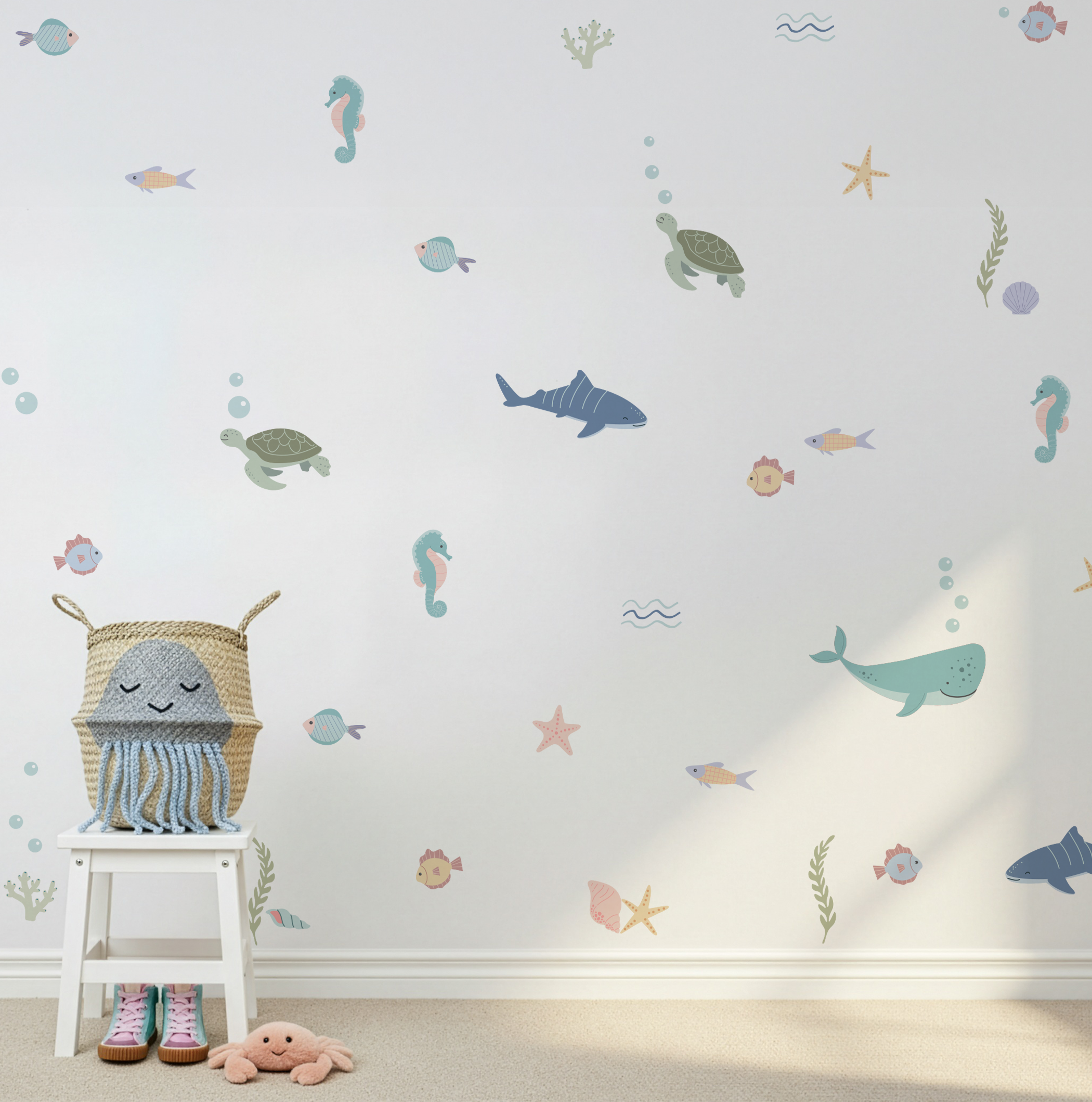 Splash Squad Wall Decals | Sea Animals Kids Wall Stickers | Cool Kids ...