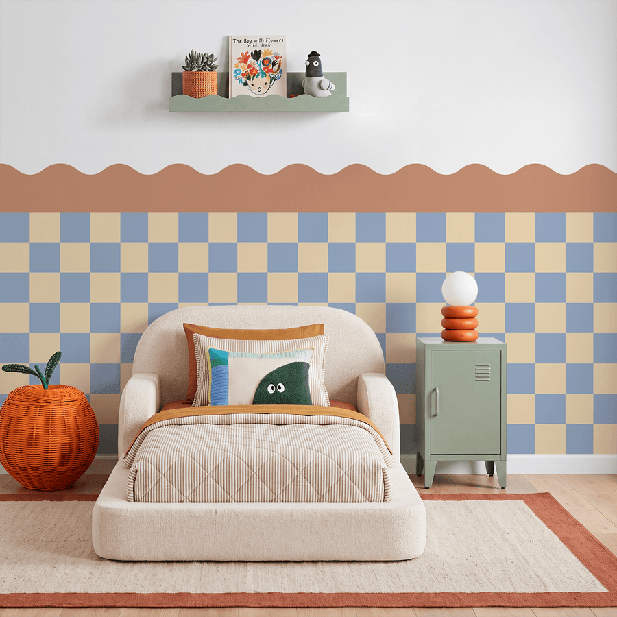 Checkered Waves Wall Panels