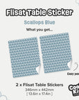 Flisat Table Scallops Blue Decal