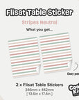 Flisat Table Stripes Neutral Decal