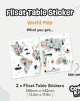 Flisat Table World Map Decal