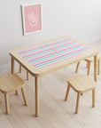 Flisat Table Stripes Pink Decal