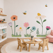 Autocollant mural Jardin Fleuri