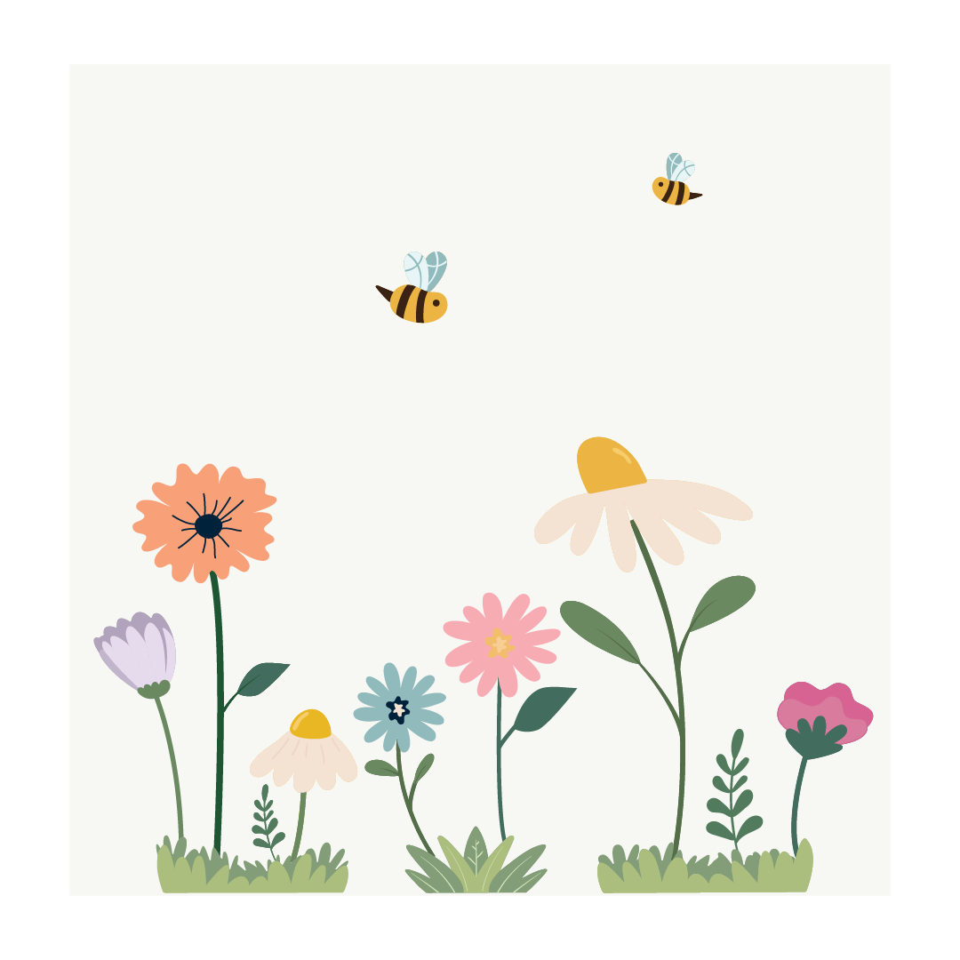 Wandsticker bloementuin