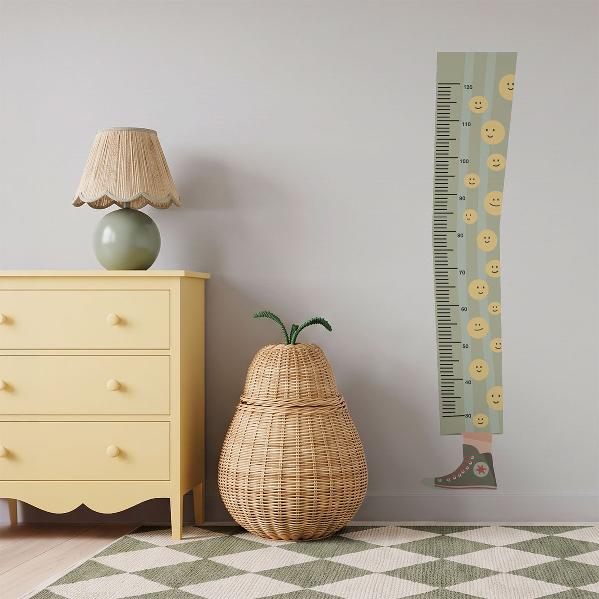 Smiles Height Chart Wall Decal
