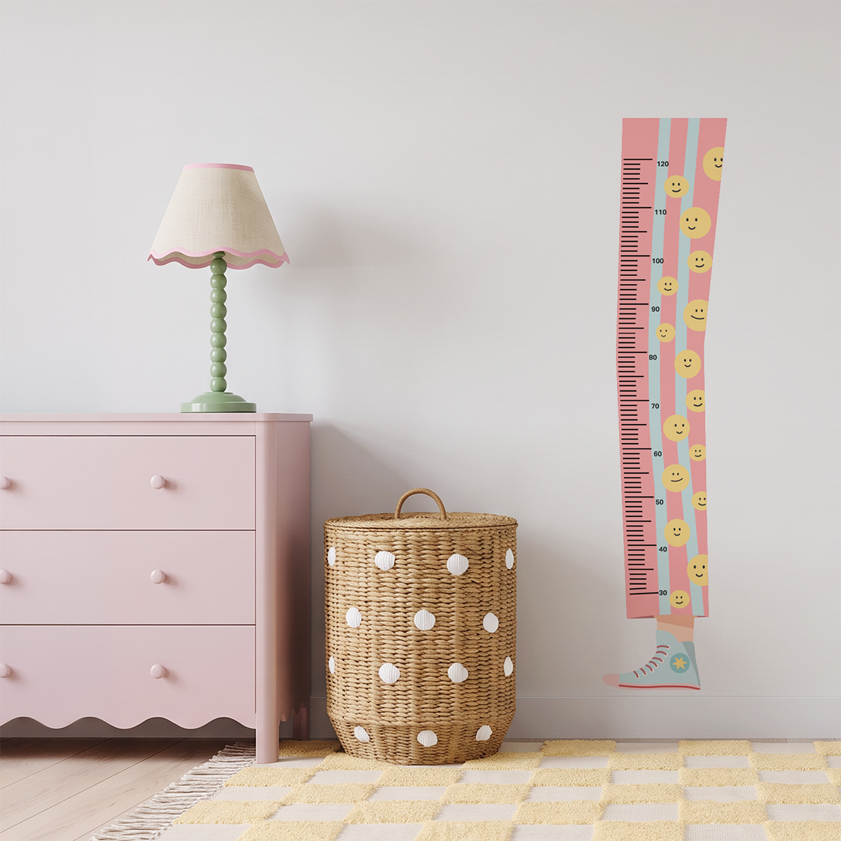 Smiles Height Chart Wall Decal