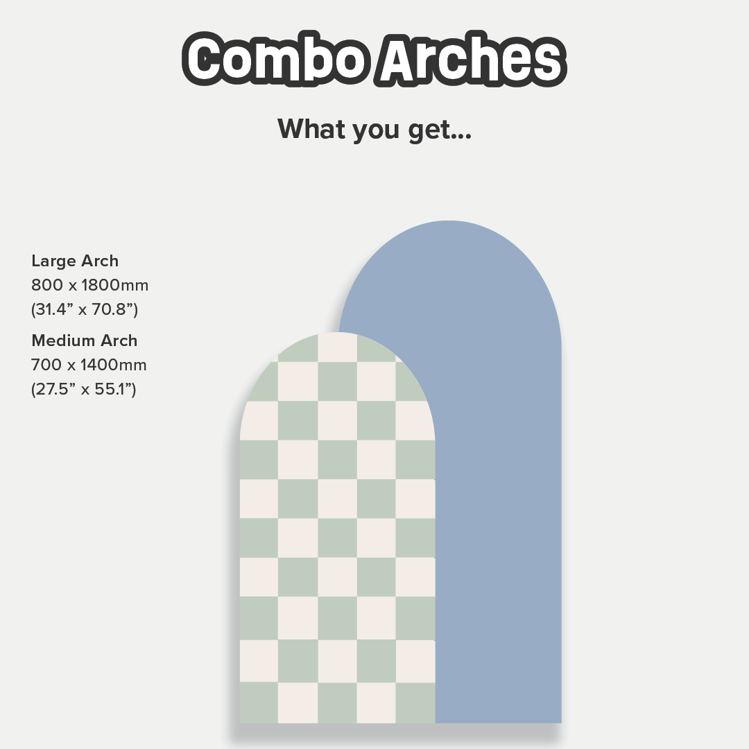 Combo Arches - Gingham, Checkered, &amp; Rectangle