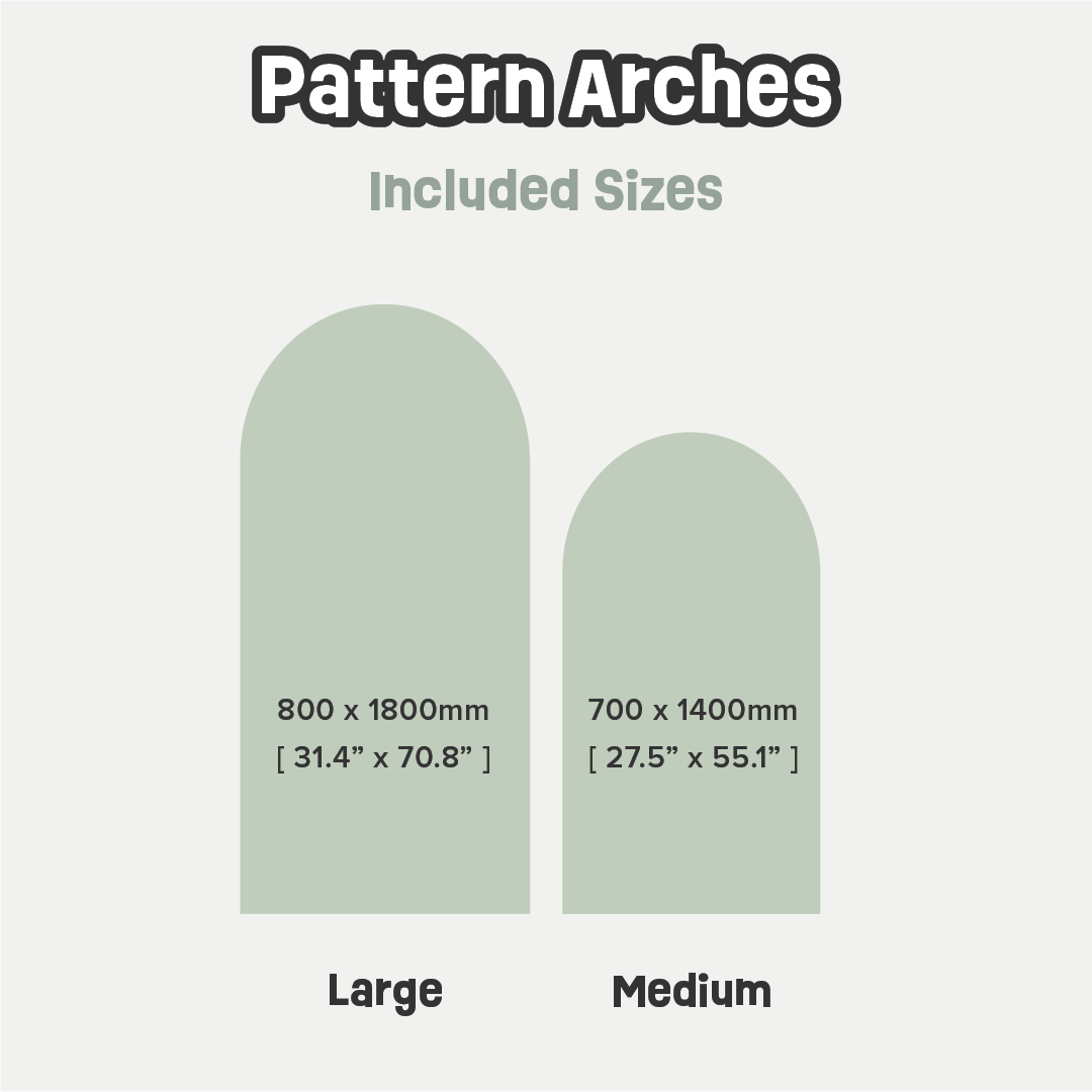 Checkered Patterned Arch Wall Decals