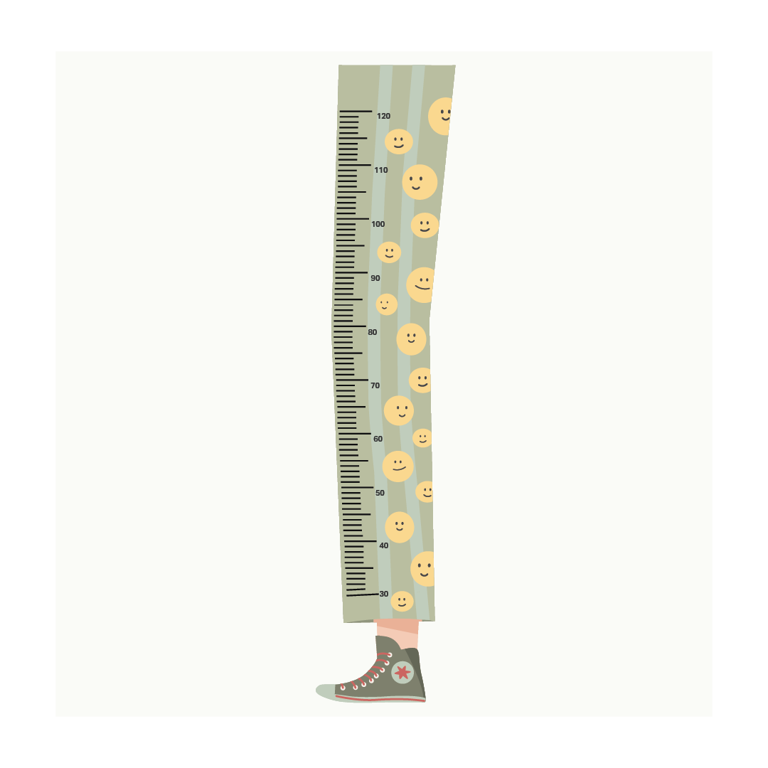 Smiles Height Chart Wall Decal