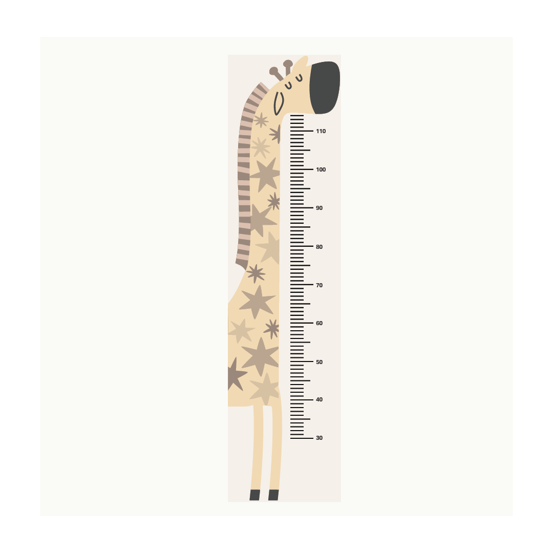 Giraffe Height Chart Wall Decal