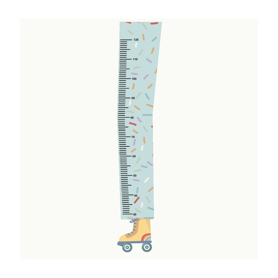 Skates Height Chart Wall Decal