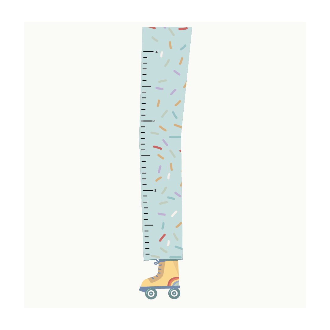 Skates Height Chart Wall Decal