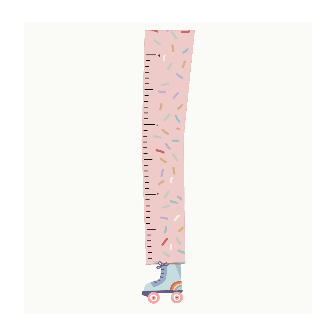 Skates Height Chart Wall Decal