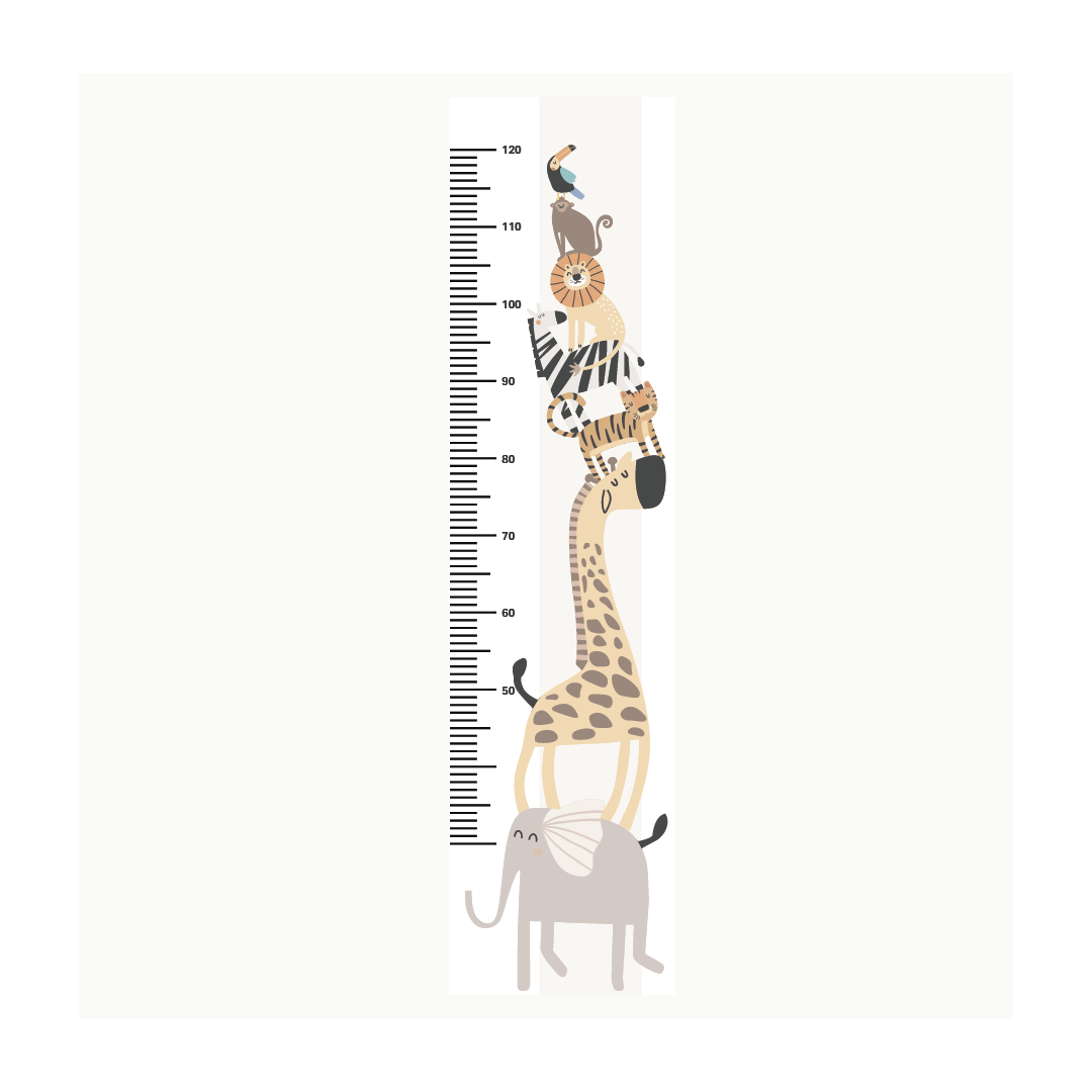 Safari Stack Height Chart Wall Decal