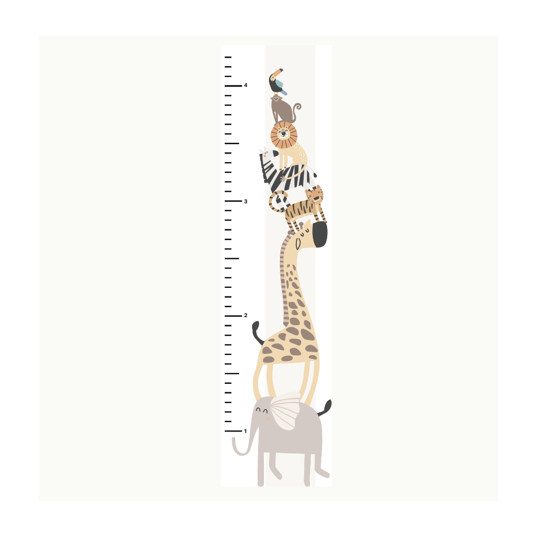 Safari Stack Height Chart Wall Decal