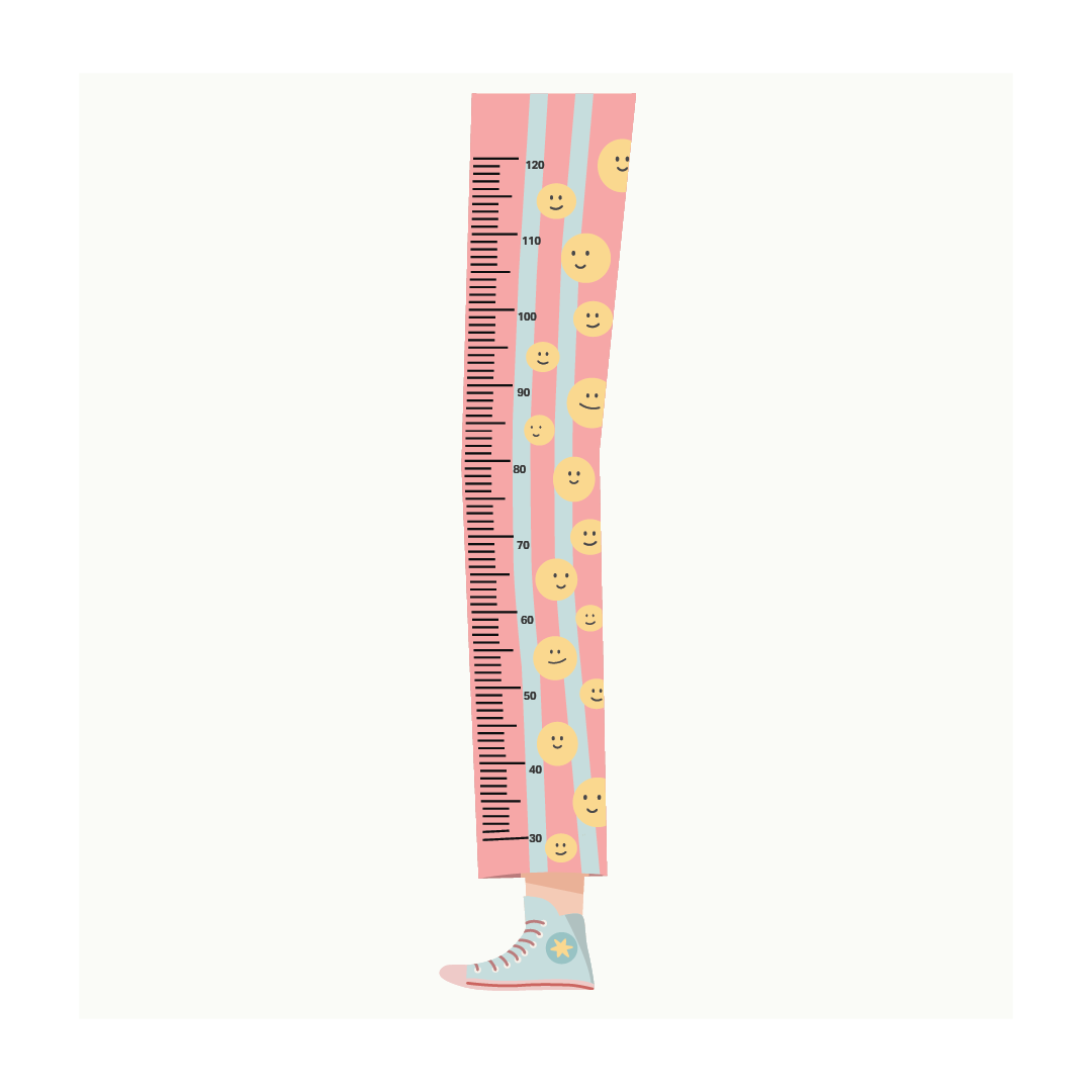 Smiles Height Chart Wall Decal