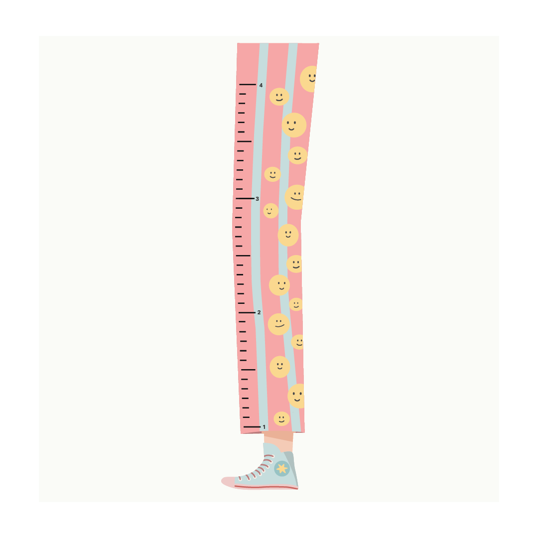 Smiles Height Chart Wall Decal