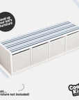 Kallax Shelf Stripes Blue Decal