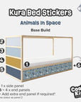 Kura Bed Animals In Space Decals