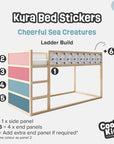 Kura Bed Cheerful Sea Creatures Decals