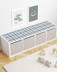 Kallax Shelf Gingham Blue Decal