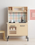 Duktig Kitchen Gingham Multi - Tan Base Decals