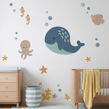 Warm Sea Creatures Big Wall Decal