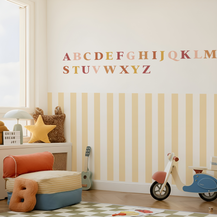 Classic Alphabet Wall Decal - Warm