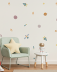 Mixed Planets Wall Decal