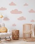 Sticker mural nuages ​​roses