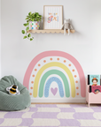 Rainbow Pastel Heart Wall Decal