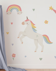 Wandsticker regenboog eenhoorn
