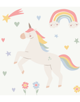 Wandsticker regenboog eenhoorn