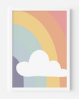 Right Rainbow Cloud Wall Print