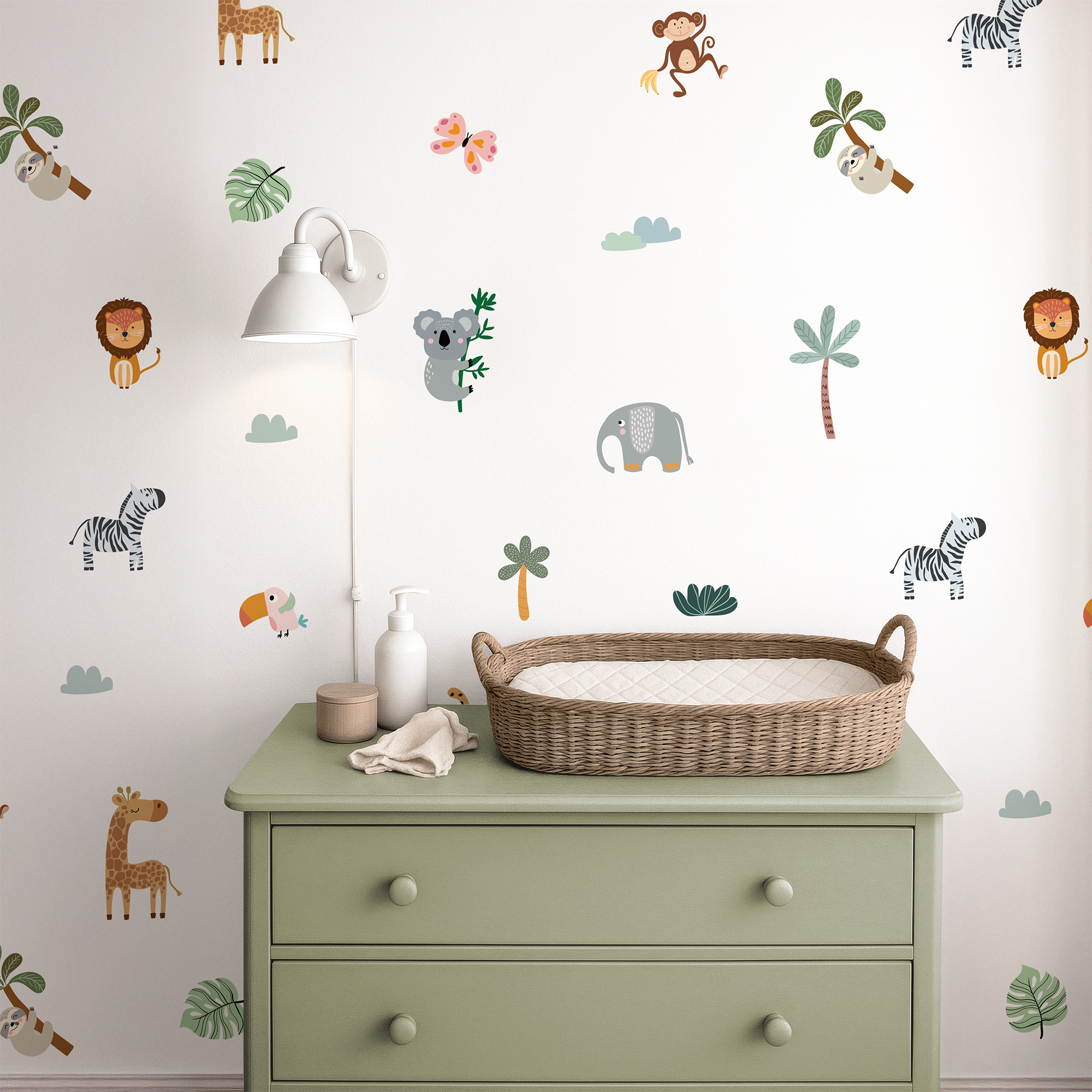 Playful Safari Animal Wall Decals