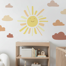 Sunny Face Long Ray Wall Decal