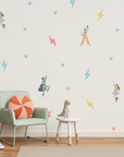 Wanddecoraties met superheldenfiguren