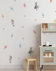 Wanddecoraties met superheldenfiguren