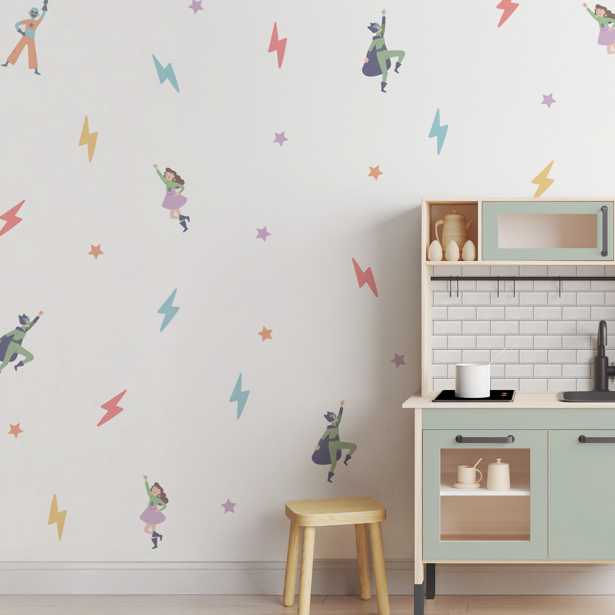 Superhero Character Wall Decals