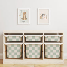 Checkered Trofast Tub Stickers