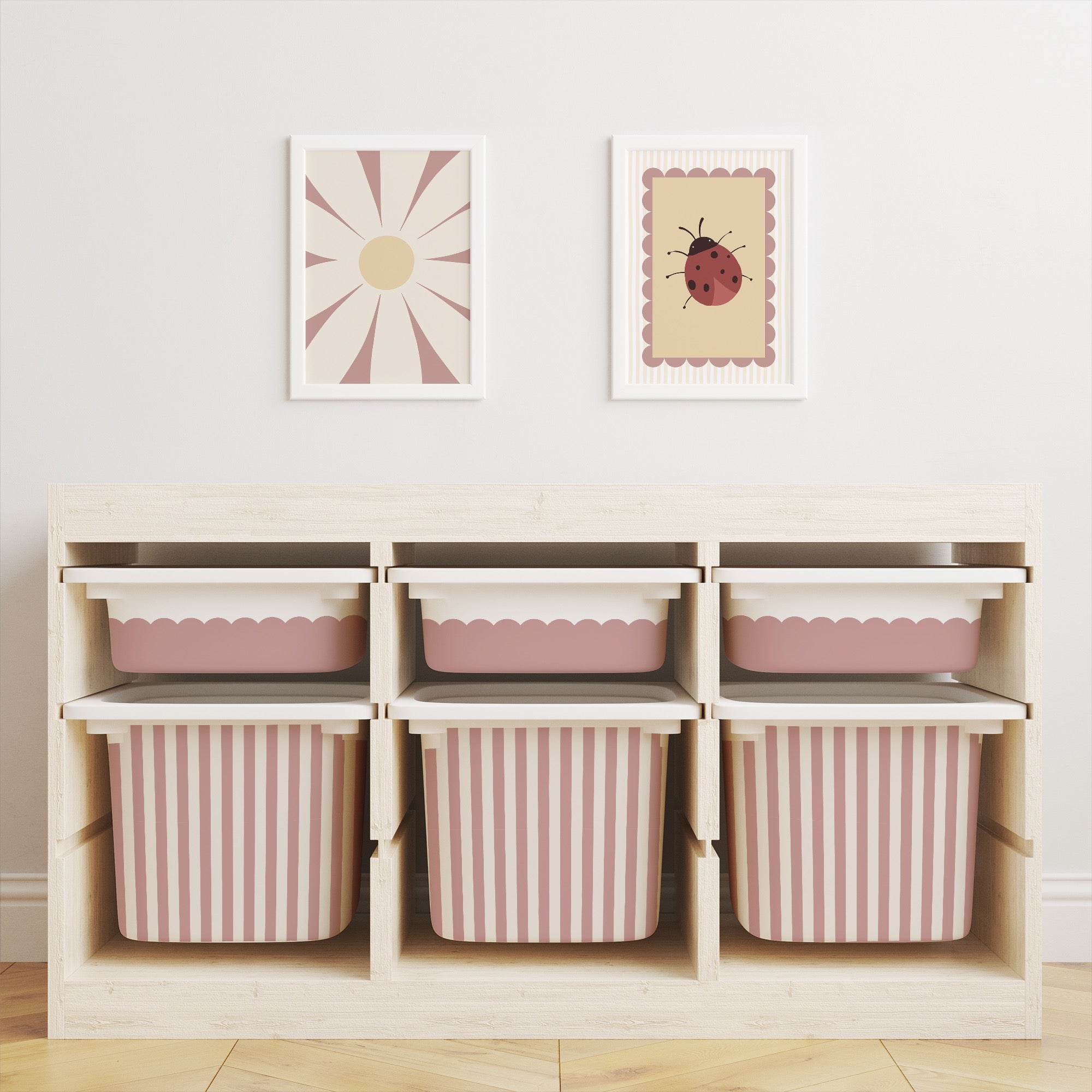 Scalloped Trofast Tub Stickers | IKEA Trofast Storage Decals