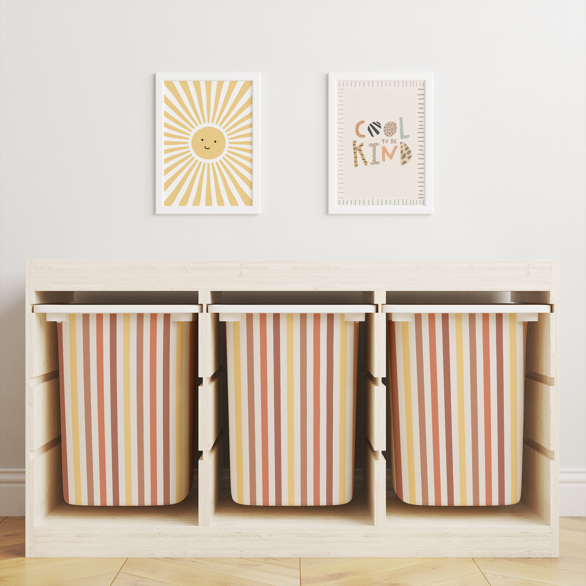 Mixed Striped Trofast Tub Stickers