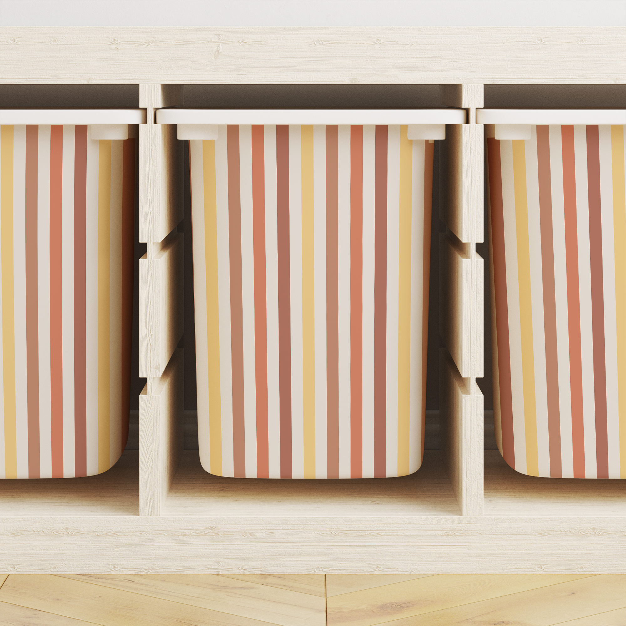Mixed Striped Trofast Tub Stickers