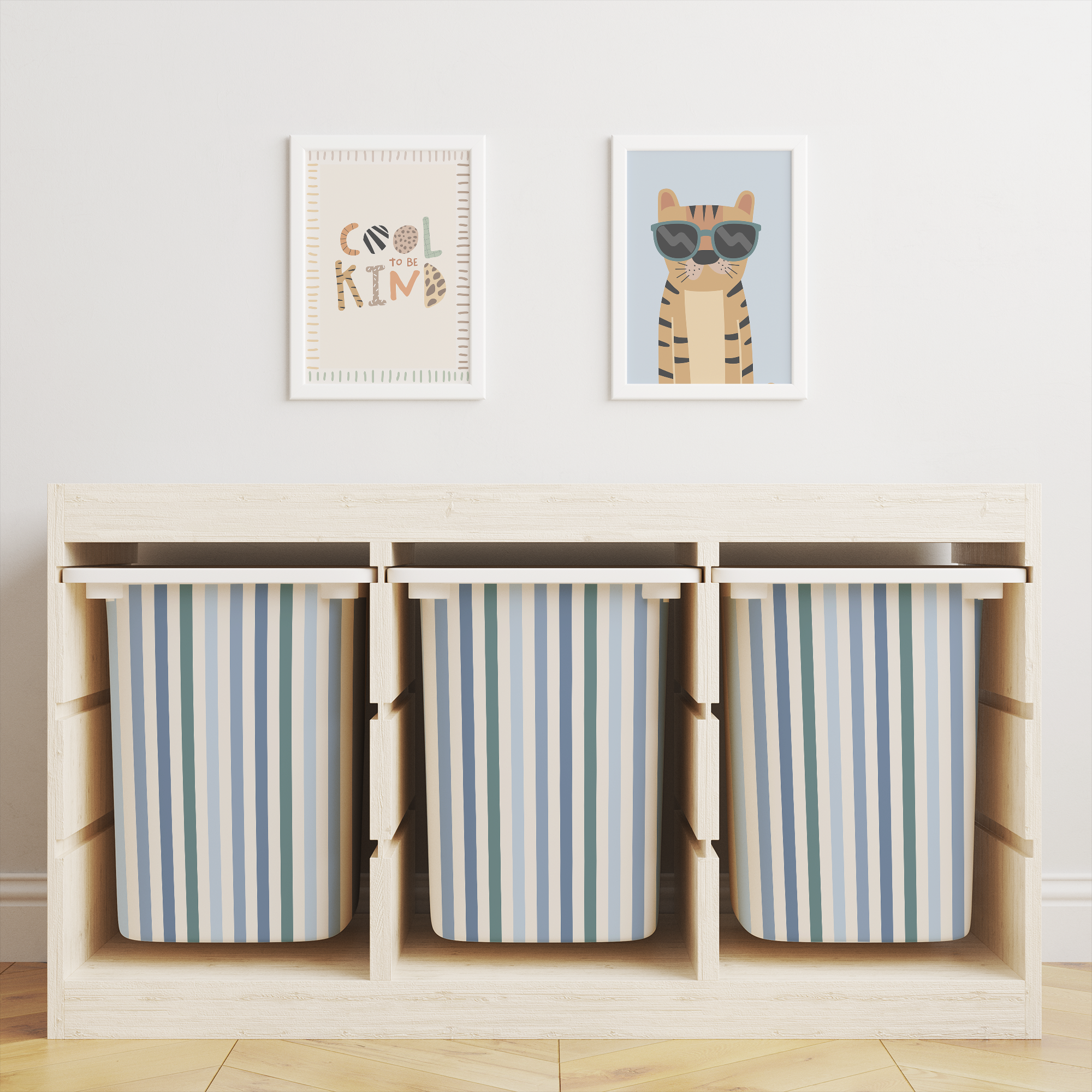 Mixed Striped Trofast Tub Stickers