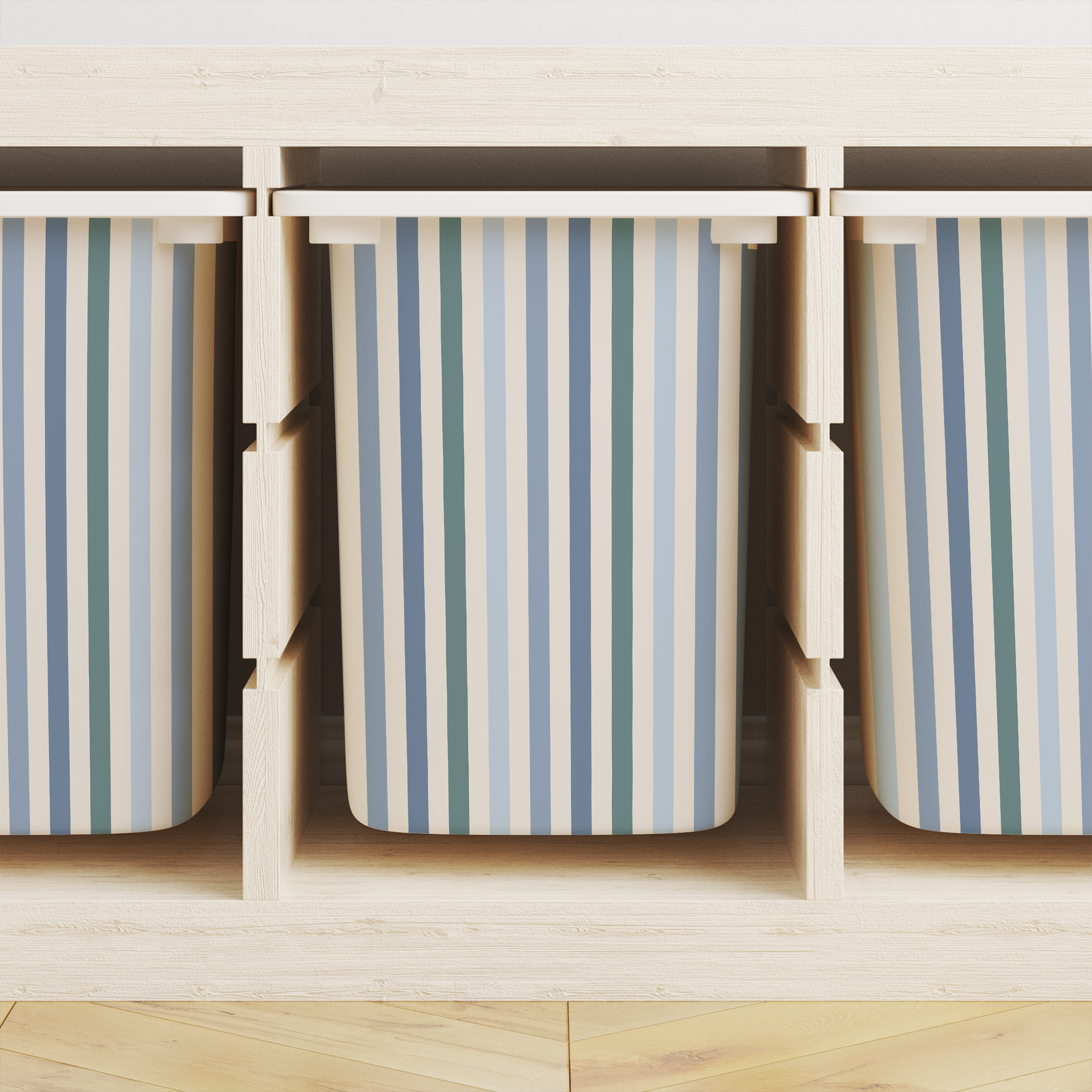 Mixed Striped Trofast Tub Stickers