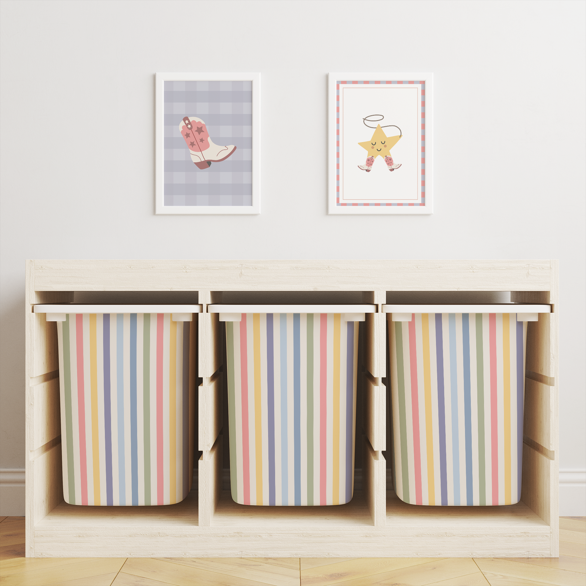 Mixed Striped Trofast Tub Stickers