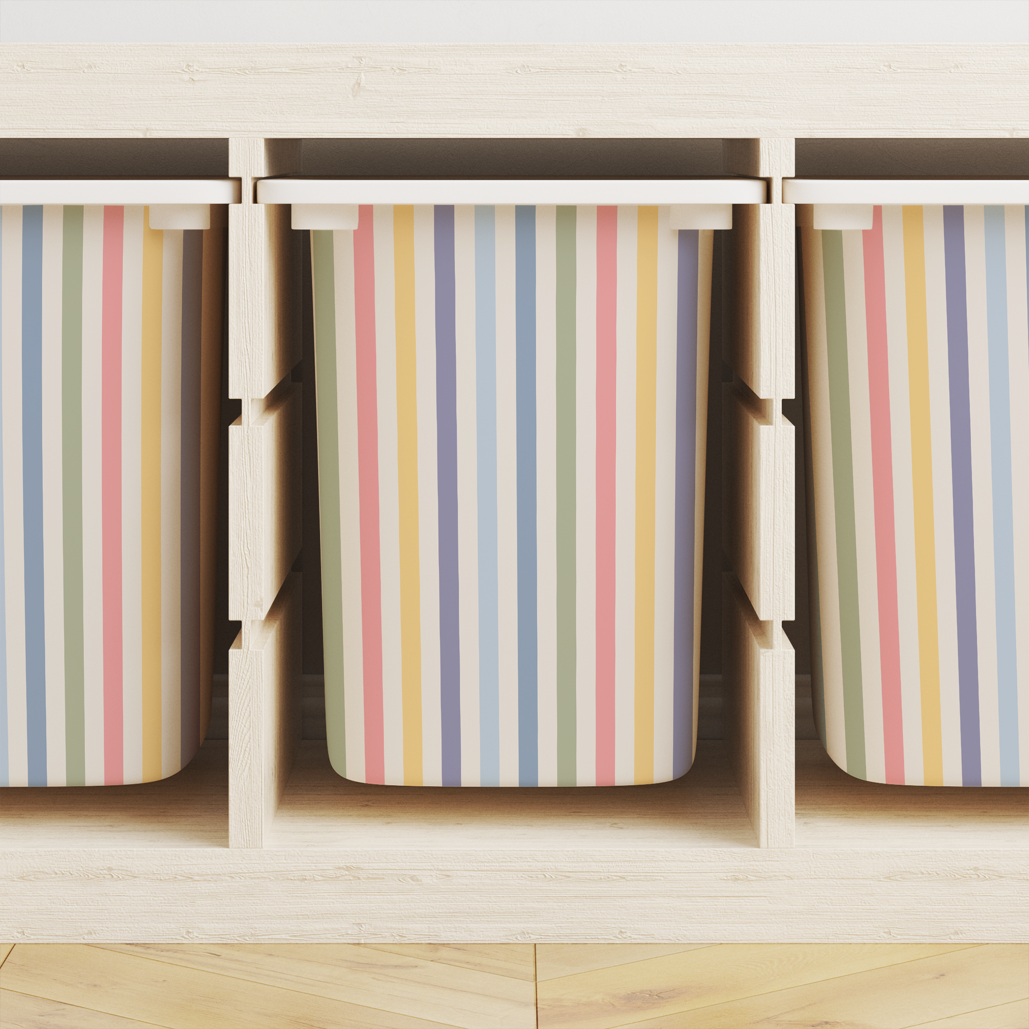 Mixed Striped Trofast Tub Stickers