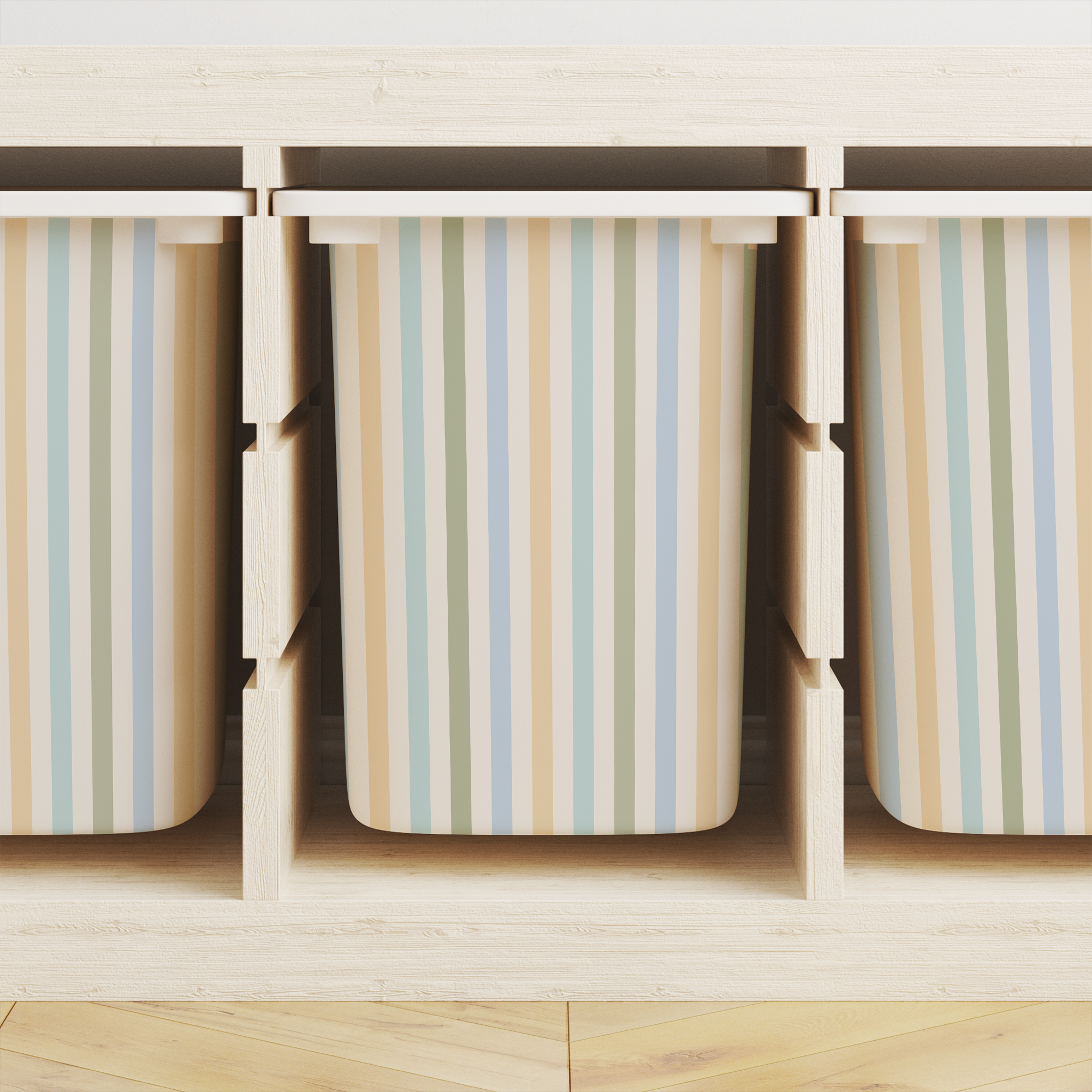 Mixed Striped Trofast Tub Stickers
