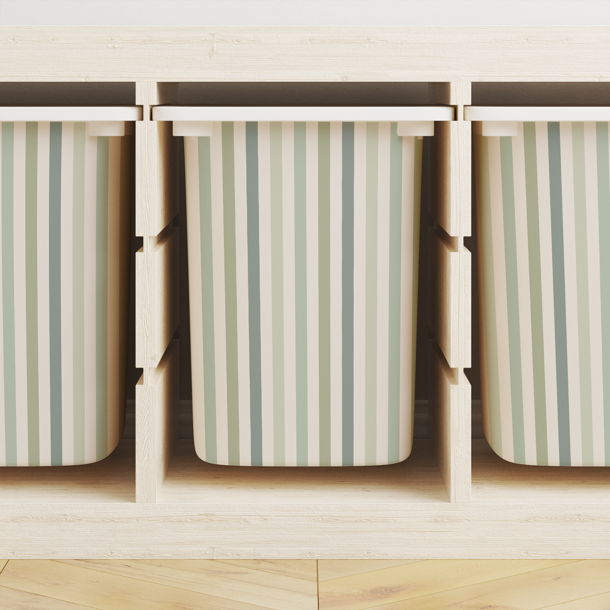Mixed Striped Trofast Tub Stickers